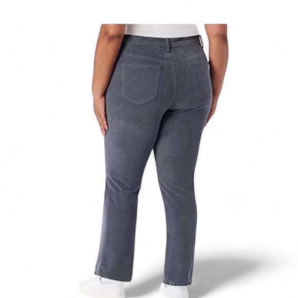 Gloria Vanderbilt Sz 24W Original Slimming Jeans Gray Corduroy High Rise - Picture 2 of 8
